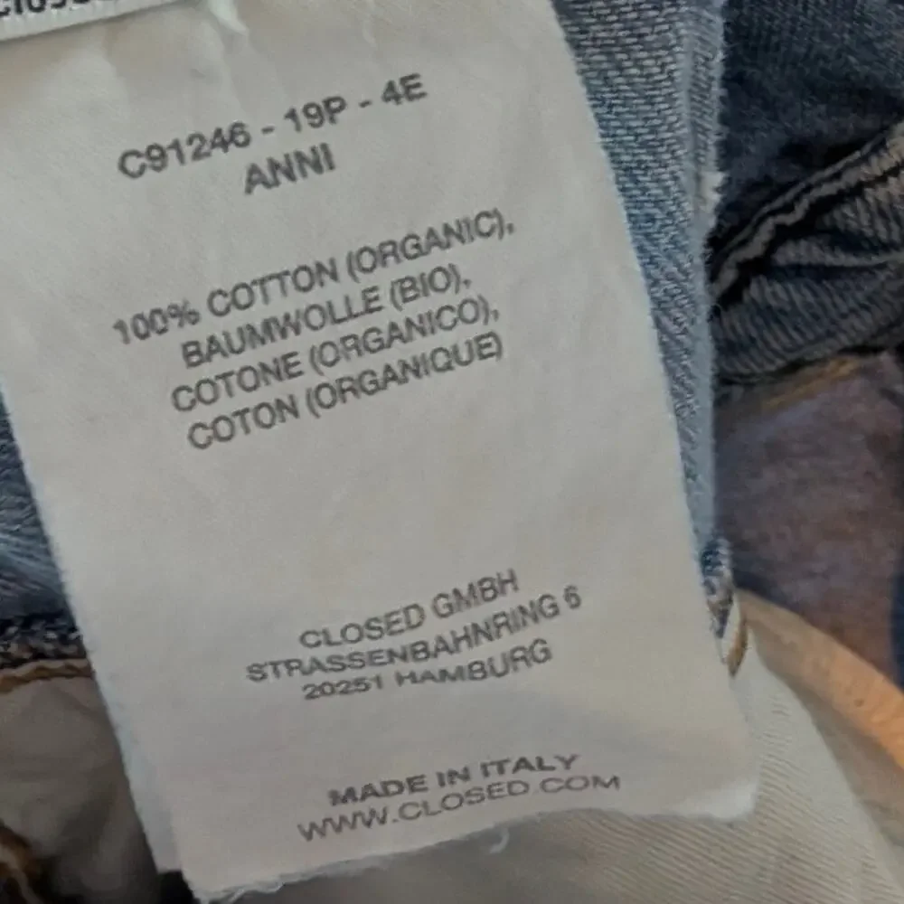 CLOSED Anni Blue Denim High Rise Tapered Leg Ankle Jeans, size 28
